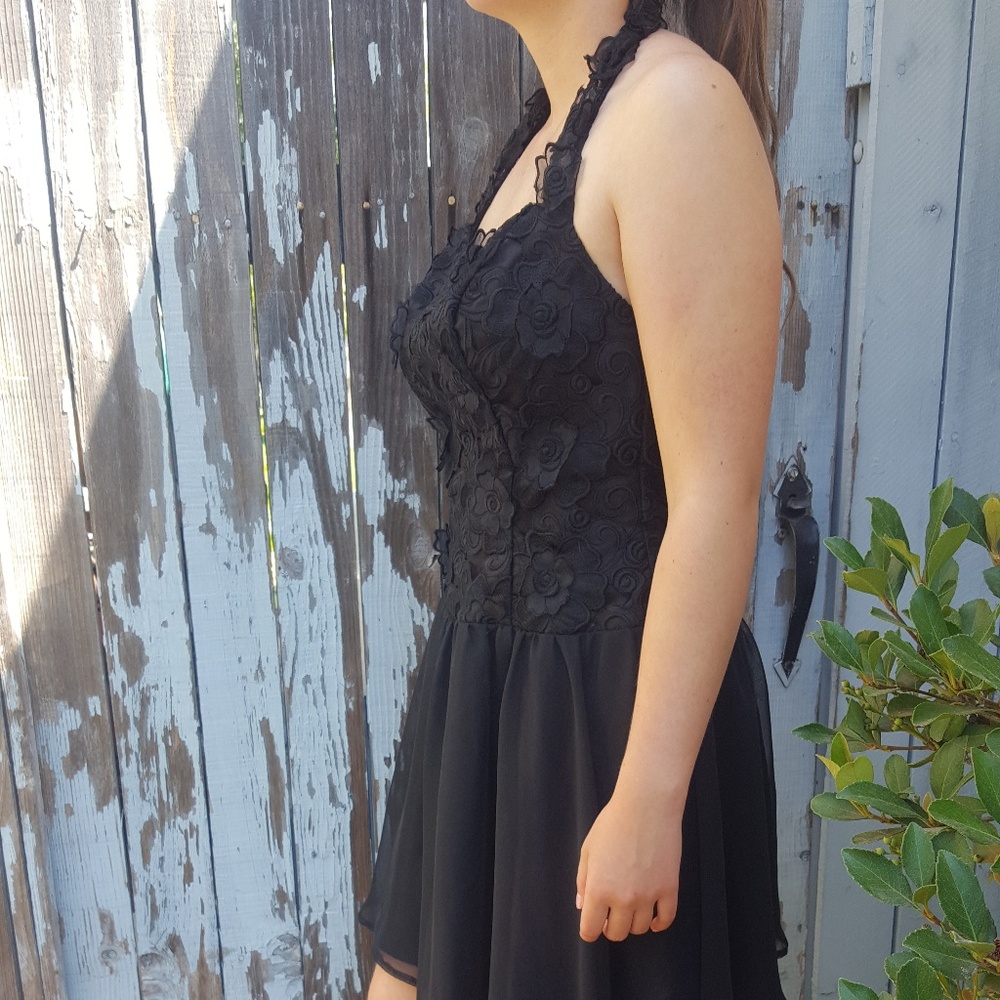 Black Lace Dress w/ roses!